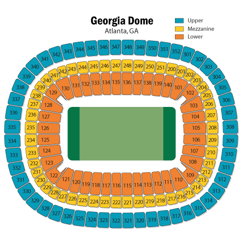 Georgia Dome Atlanta Falcons Seating Chart