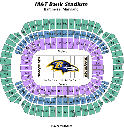 Ravens Seating Chart With Rows